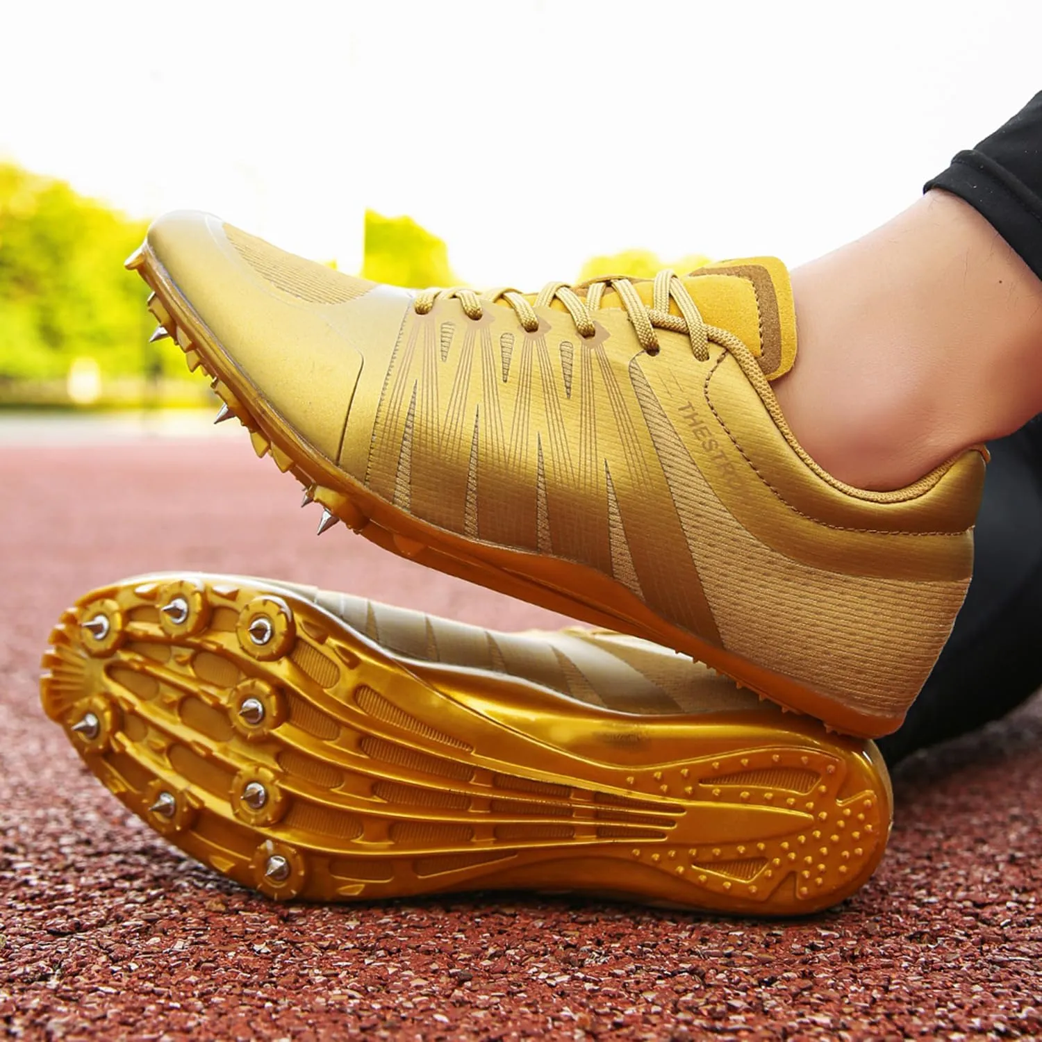 Mens Womens Track and Field Shoes Spikes Track Race Jumping Sneakers Professional Running Nail Spikes Shoes for Kid