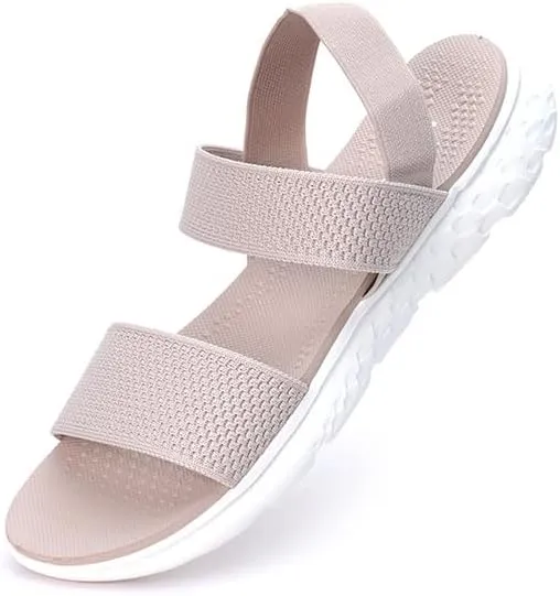 MGGMOKAY Womens Flat Sandals Fashion Soft Comfort Walking Sandals