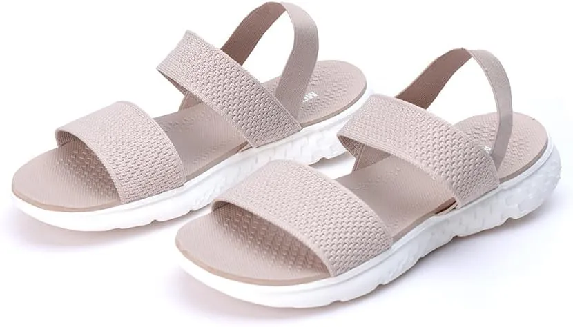 MGGMOKAY Womens Flat Sandals Fashion Soft Comfort Walking Sandals