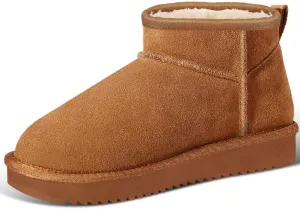 Mini Snow Boots for Women Anti-Slip Womens Boots Fur Fleece Lined Ankle Boot Winter Suede Snow Boots Indoor & Outdoor