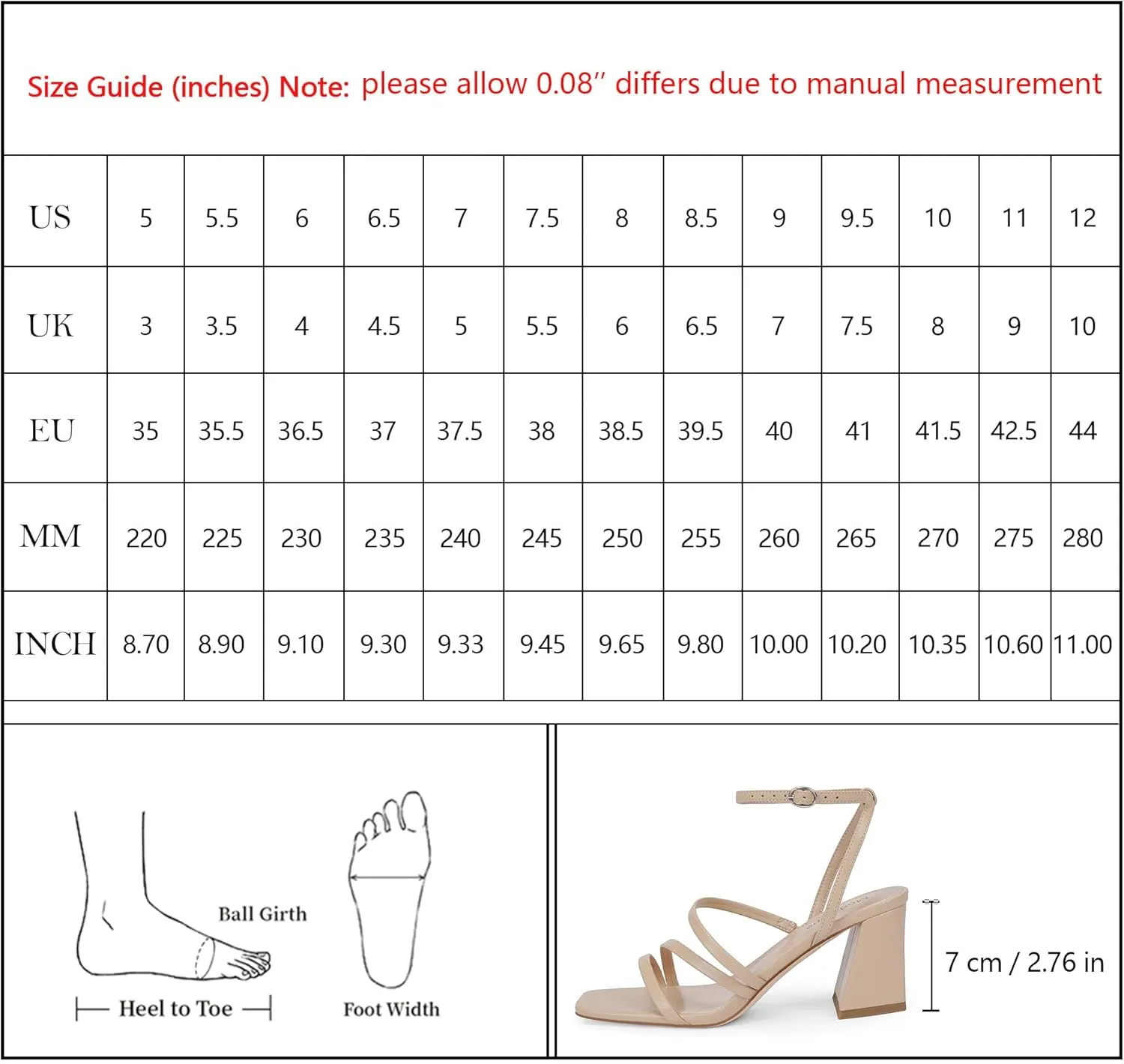 Modatope Women Heeled Sandals Strappy Heels Square Open Toe Chunky Block Heels Ankle Strap Sandals for Women Comfortable Heels