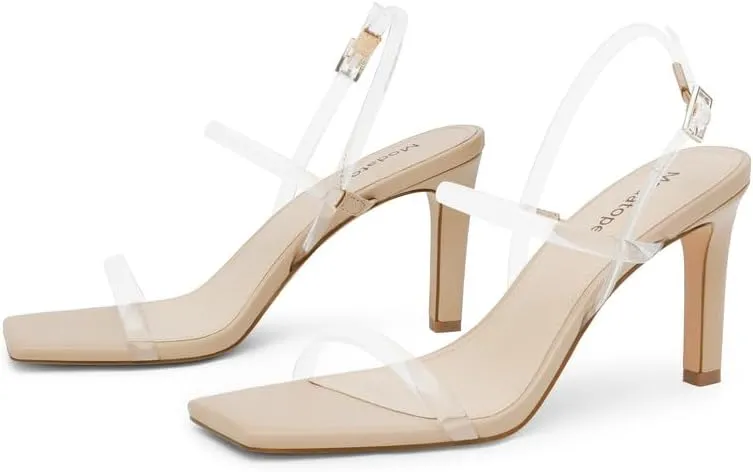 Modatope Womens Sandals Open Toe Strappy Sandals Ankle Strap High Heel Sandals for Women