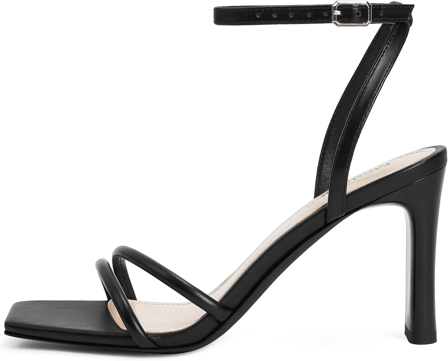 Modatope Womens Sandals Square Open Toe Chunky High Heels Strappy Ankle Strap Sandals Comfort Dress Party Shoes