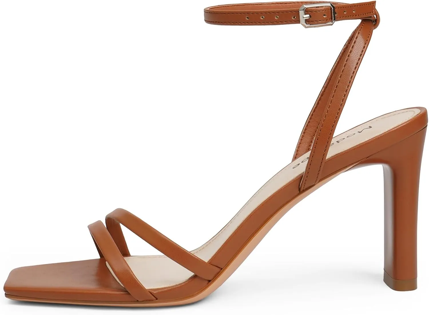 Modatope Womens Sandals Square Open Toe Chunky High Heels Strappy Ankle Strap Sandals Comfort Dress Party Shoes