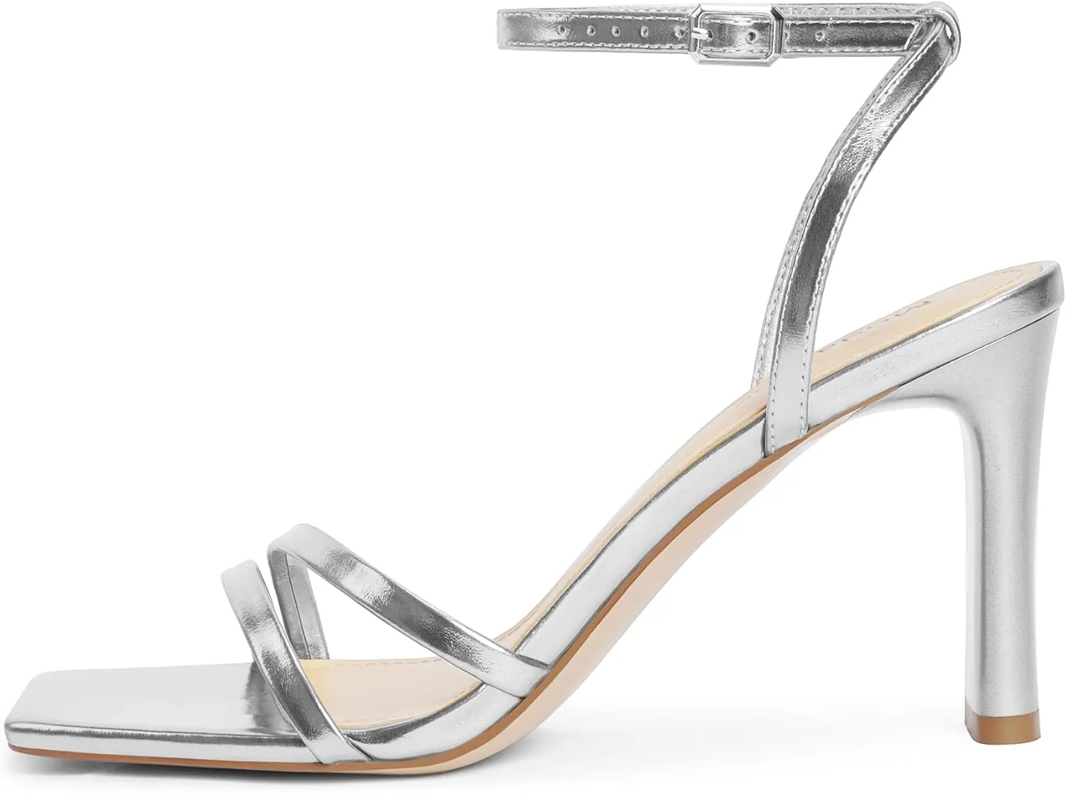 Modatope Womens Sandals Square Open Toe Chunky High Heels Strappy Ankle Strap Sandals Comfort Dress Party Shoes