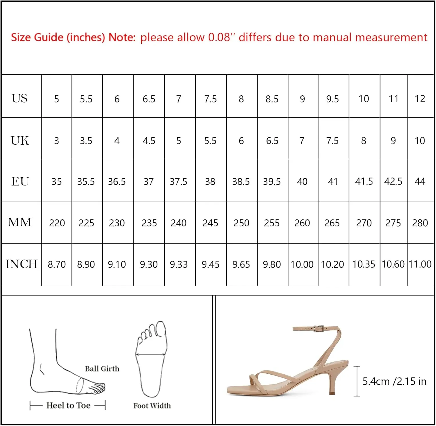 Modatope Womens Sandals Square Open Toe Kitten Heels Strappy Ankle Strap Sandals Comfort Dress Party Shoes