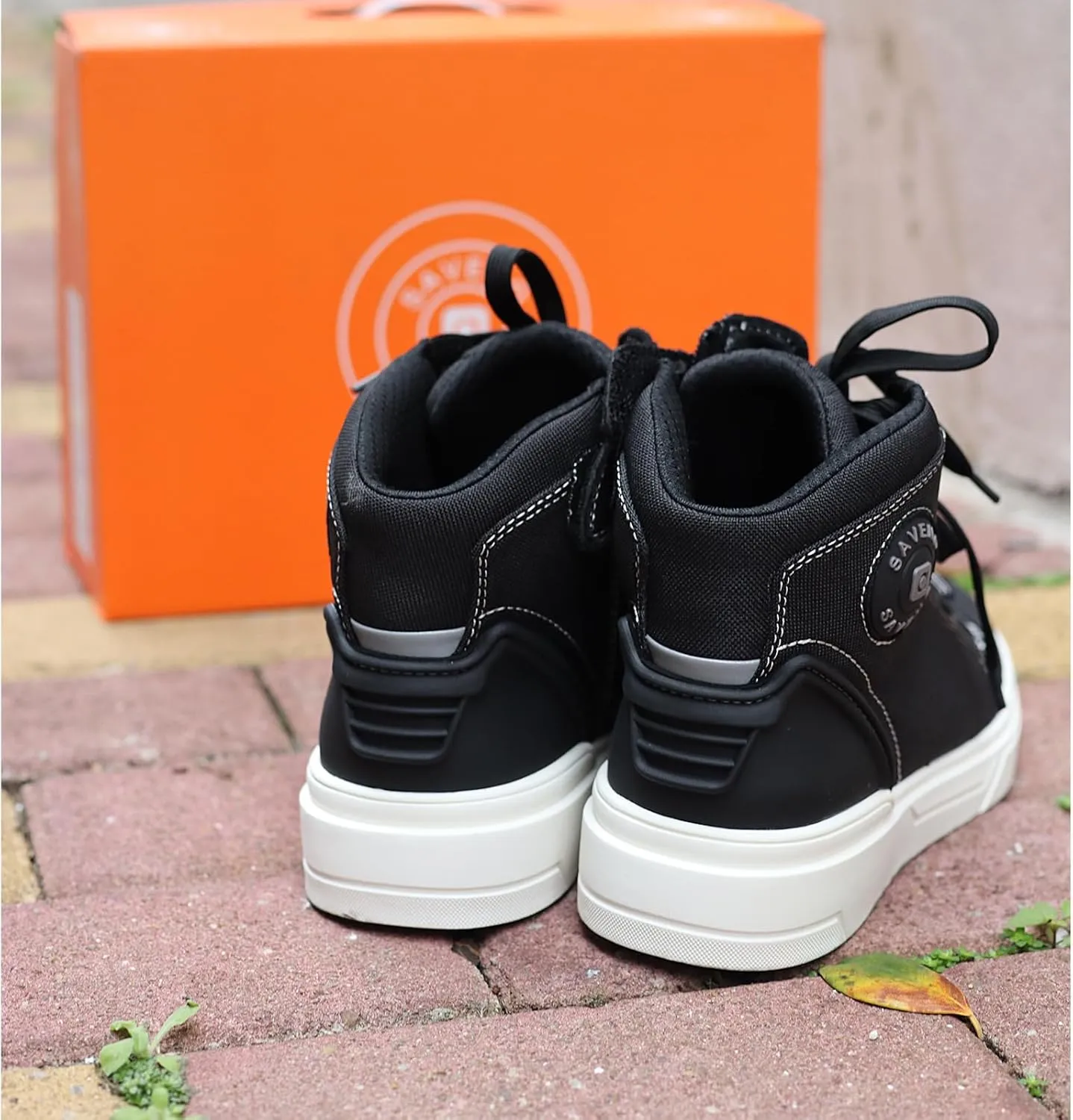 Motorcycle Shoes Men, Street Riding Sneakers, Rubber Sole with Strong Grip, Ankle Support, Extra Gear Shift Pad, Fast Release Side Zipper