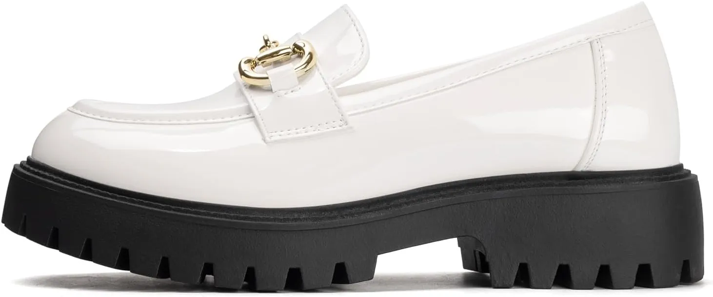 MUSSHOE Loafers for Women Platform Chunky Comfortable Slip-On Womens Loafers Fashion Business Work Dressy Casual Shoes