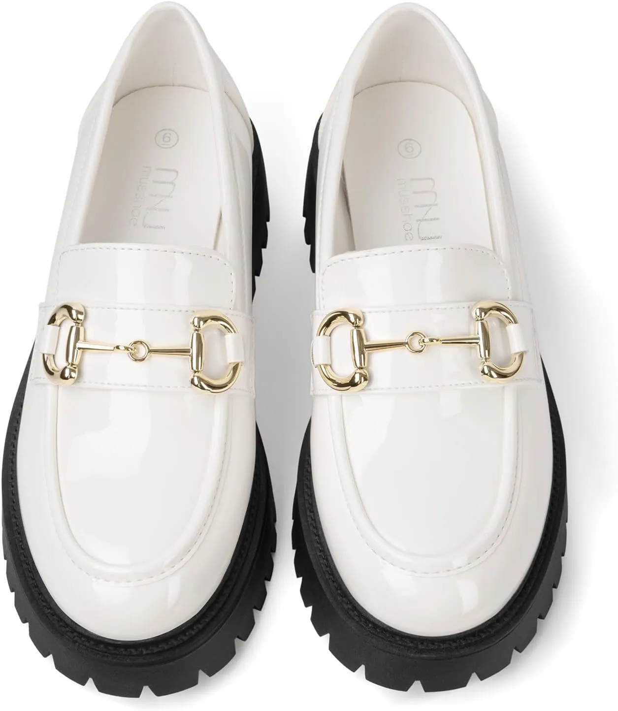 MUSSHOE Loafers for Women Platform Chunky Comfortable Slip-On Womens Loafers Fashion Business Work Dressy Casual Shoes