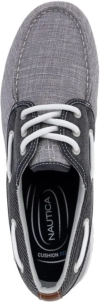 Nautica Men's Casual Boat Shoes, Moc-Toe Loafers with Cushioned Insole, Deck Fashion Sneaker