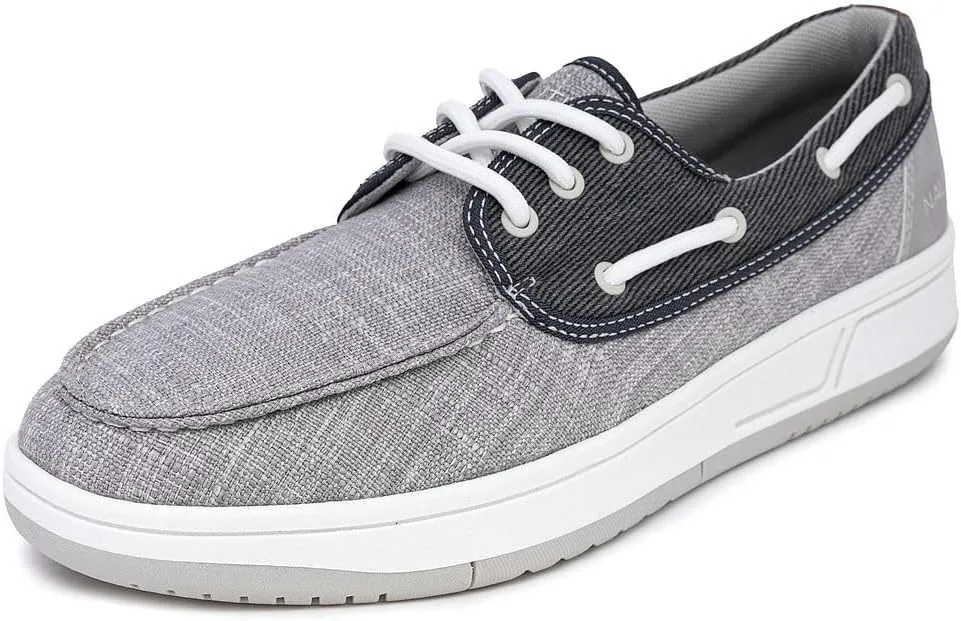 Nautica Men's Casual Boat Shoes, Moc-Toe Loafers with Cushioned Insole, Deck Fashion Sneaker