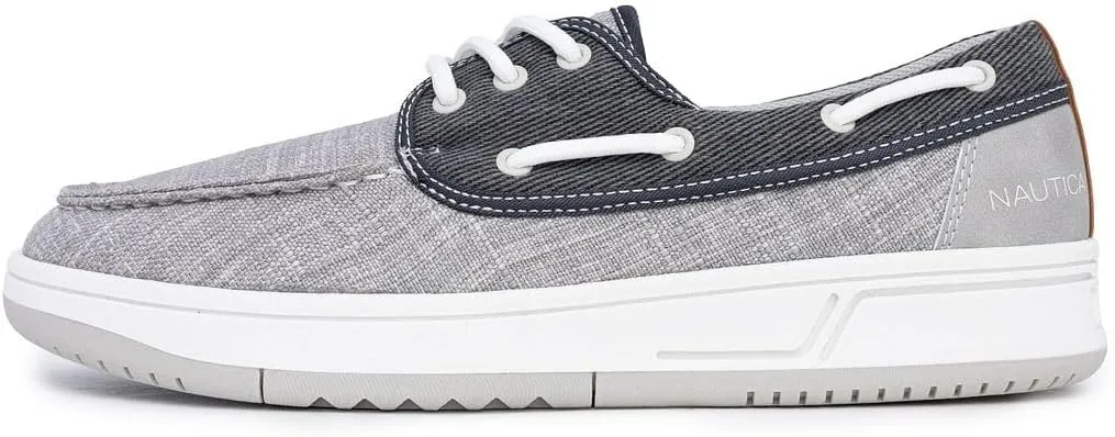 Nautica Men's Casual Boat Shoes, Moc-Toe Loafers with Cushioned Insole, Deck Fashion Sneaker