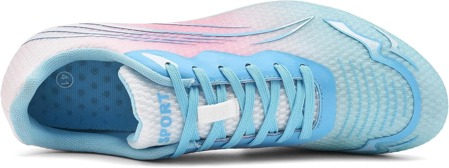 New Upgrade Track and Field Shoes for Men Women Girls Boys 8 Spikes Sneakers Outdoor Professional Running Nail Spikes Shoes Sprint Racing Running Jumping Shoes Boys Grils