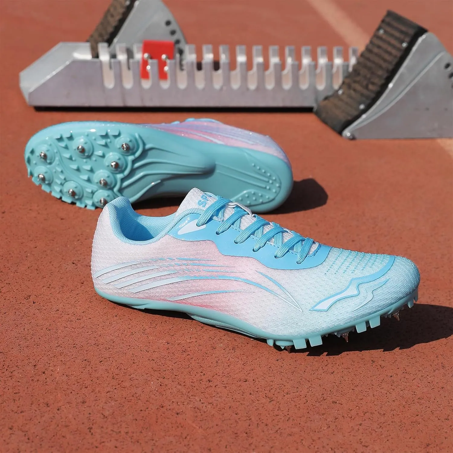 New Upgrade Track and Field Shoes for Men Women Girls Boys 8 Spikes Sneakers Outdoor Professional Running Nail Spikes Shoes Sprint Racing Running Jumping Shoes Boys Grils