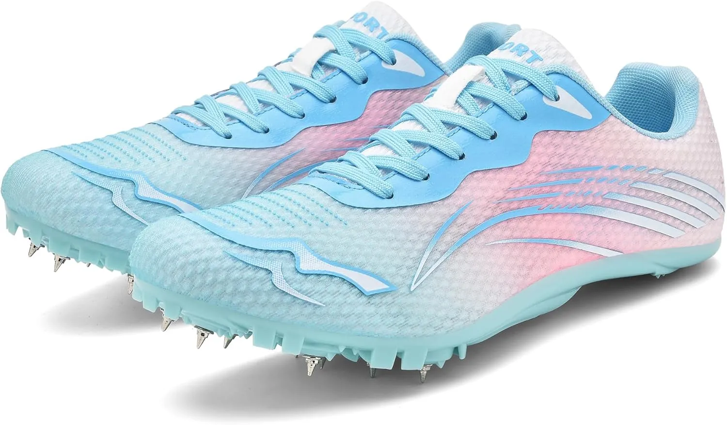 New Upgrade Track and Field Shoes for Men Women Girls Boys 8 Spikes Sneakers Outdoor Professional Running Nail Spikes Shoes Sprint Racing Running Jumping Shoes Boys Grils