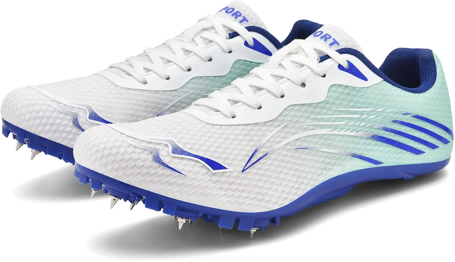 New Upgrade Track and Field Shoes for Men Women Girls Boys 8 Spikes Sneakers Outdoor Professional Running Nail Spikes Shoes Sprint Racing Running Jumping Shoes Boys Grils