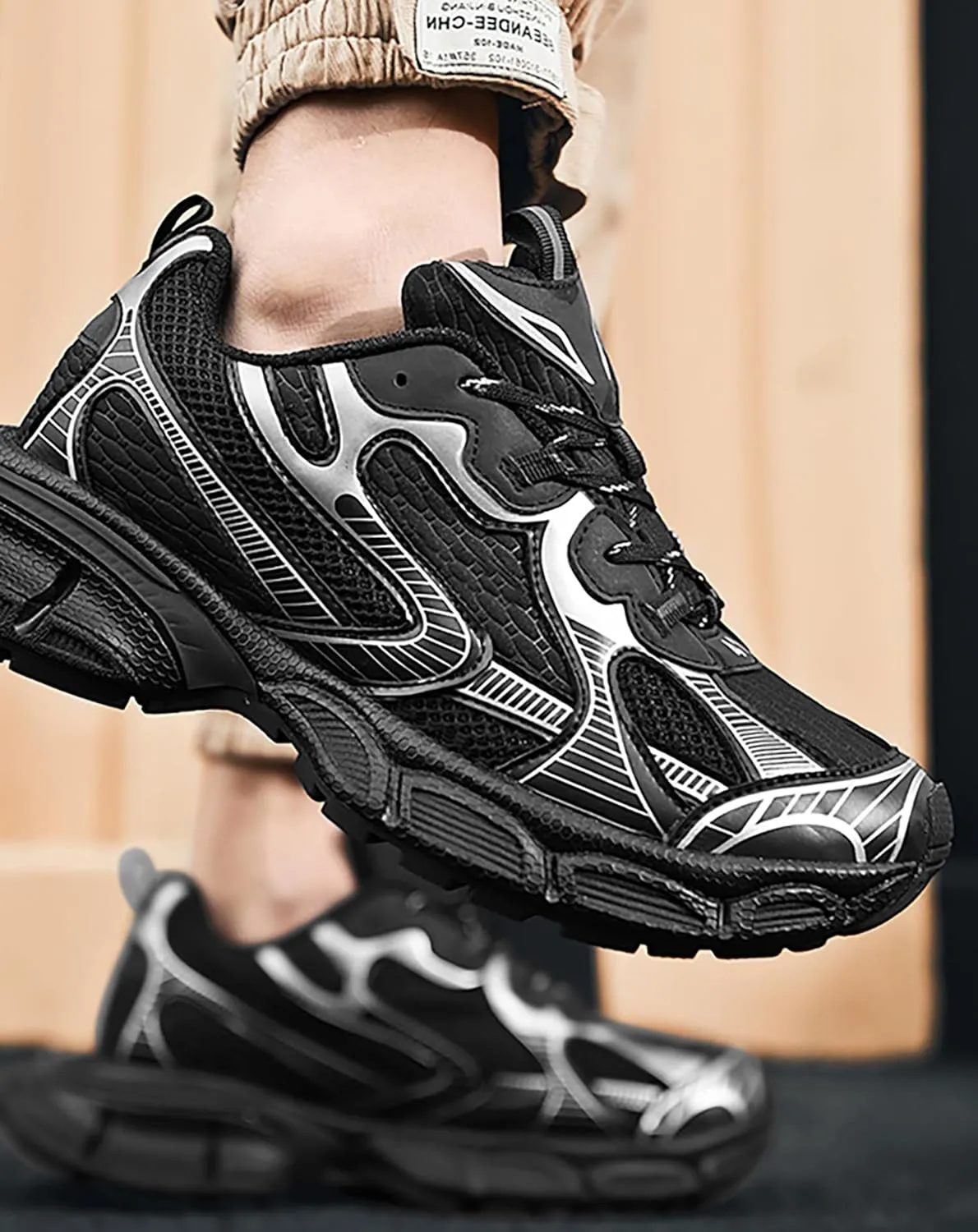 Niepce Inc Streetwear Mid Top Fashion Chunky Sneakers for Men