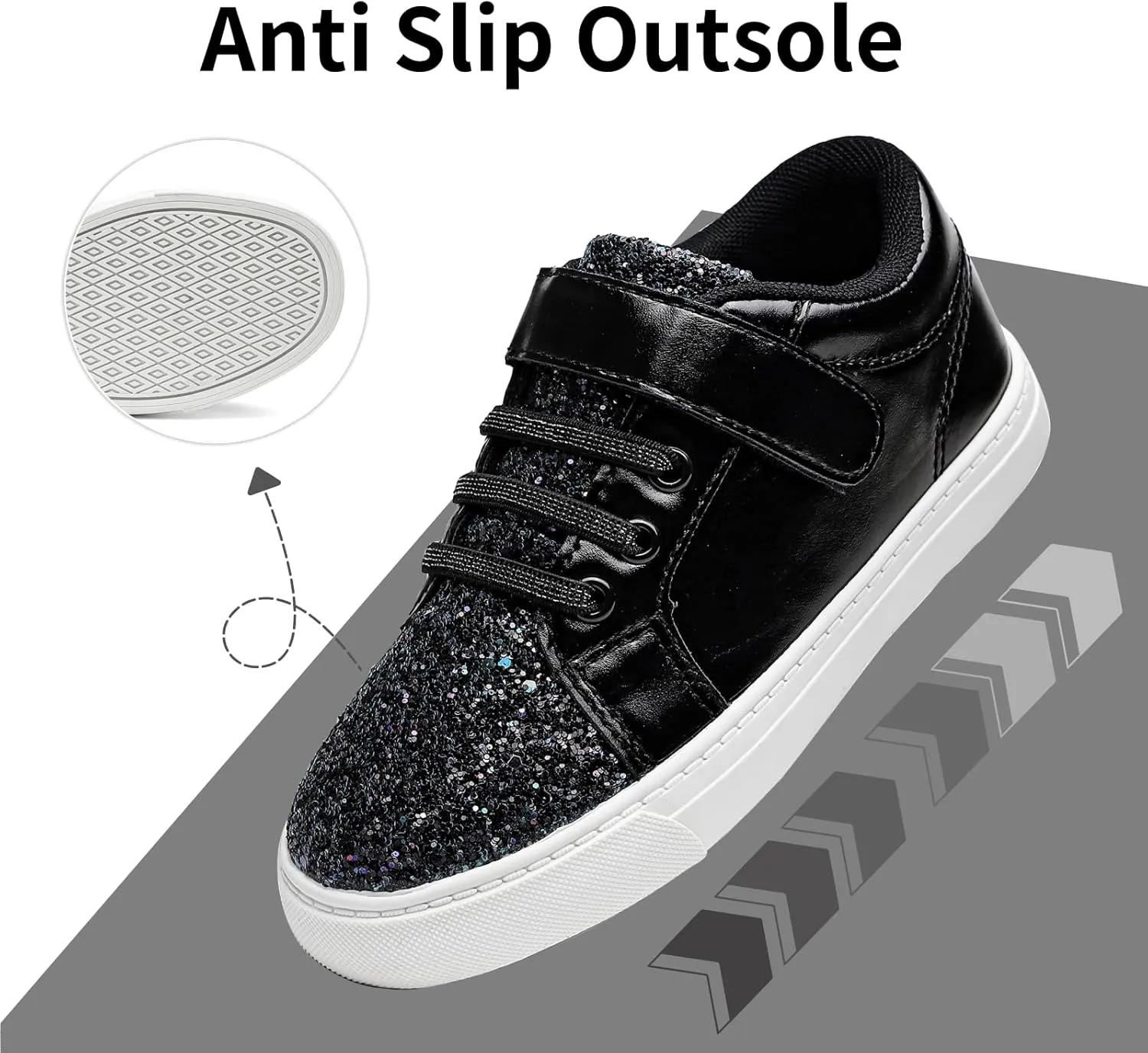 Nihaoya Baby First Walking Shoes Toddler Slip on Shoes Girls Princess Casual Sneakers Glitter Boy Running Tennis Footwear