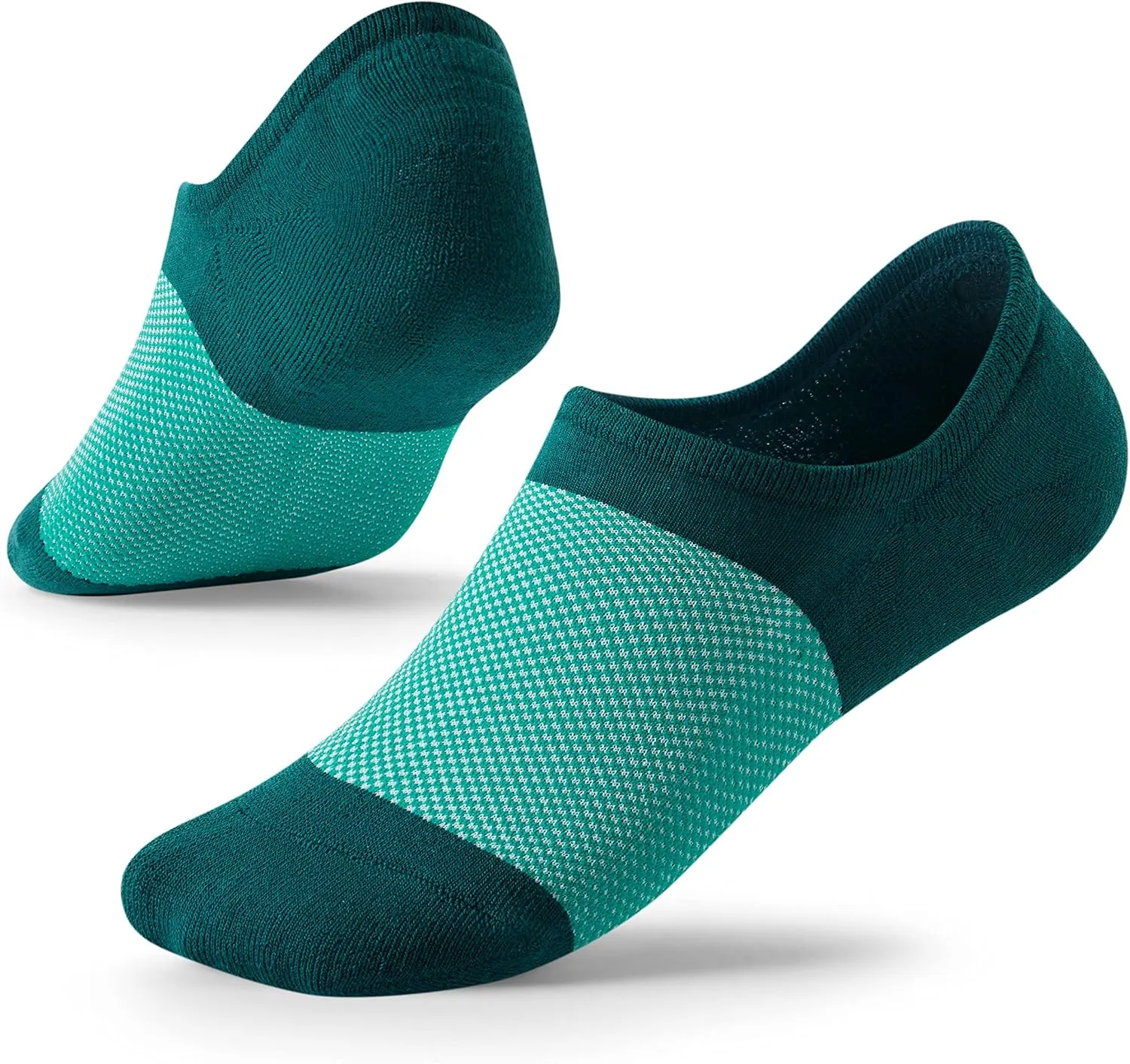No-Show-Socks with Cushioned&Non-Slip Heel Grip for Men, Athletic Running Socks with Mesh 5 Pairs Size 7-12