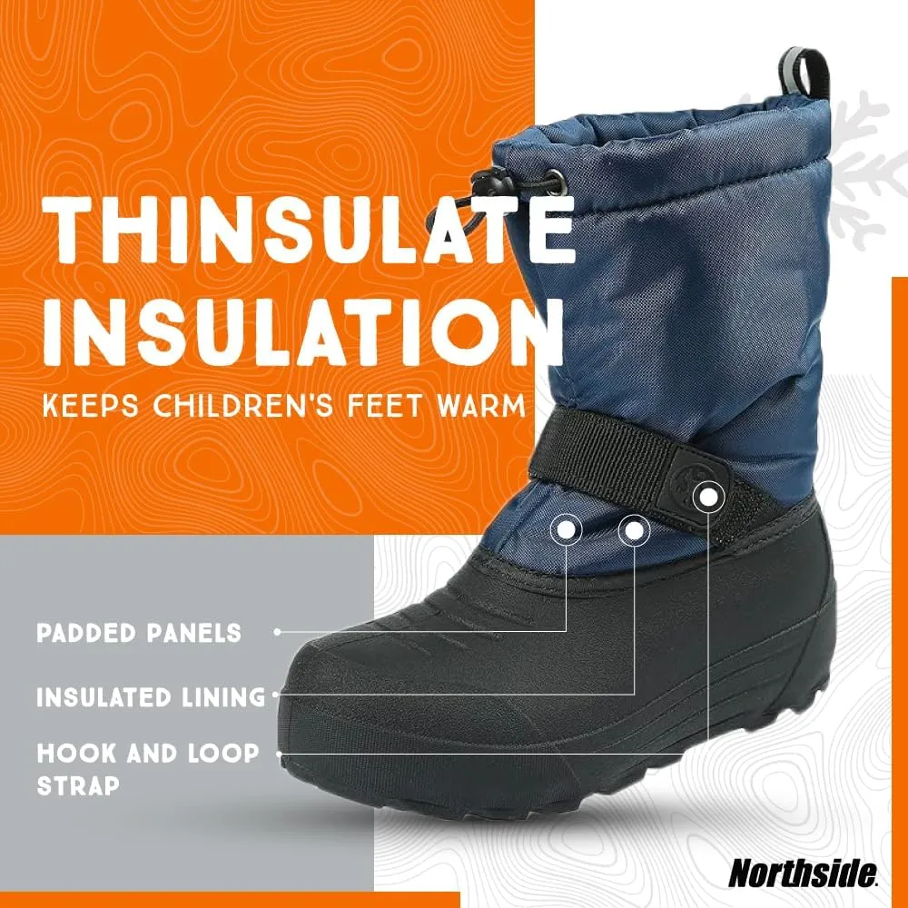 Northside Frosty Insulated Winter Snow Boots for Girls and Boys with Rugged, Water Resistant Nylon Upper, Quick-Drying Lining, Removable EVA Insole, and Durable TPR Outsole