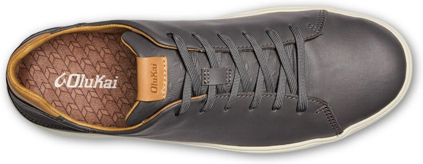 OLUKAI Lae'ahi Li 'ILI Men's Waterproof Leather Sneaker, Versatile & Casual Everyday Shoe, All-Day Comfort & Support, Enhanced Grip & Traction