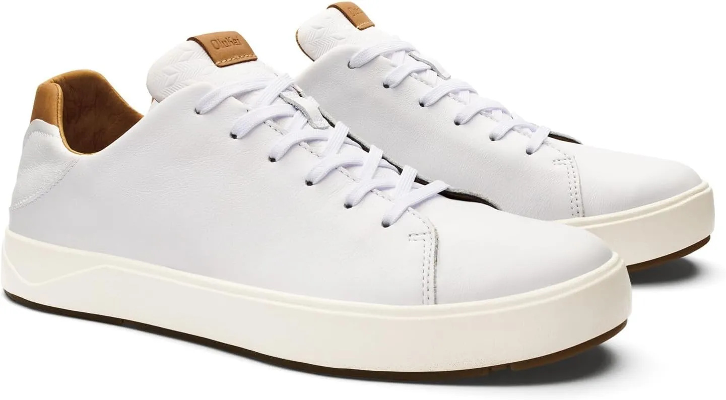 OLUKAI Lae'ahi Li 'ILI Men's Waterproof Leather Sneaker, Versatile & Casual Everyday Shoe, All-Day Comfort & Support, Enhanced Grip & Traction