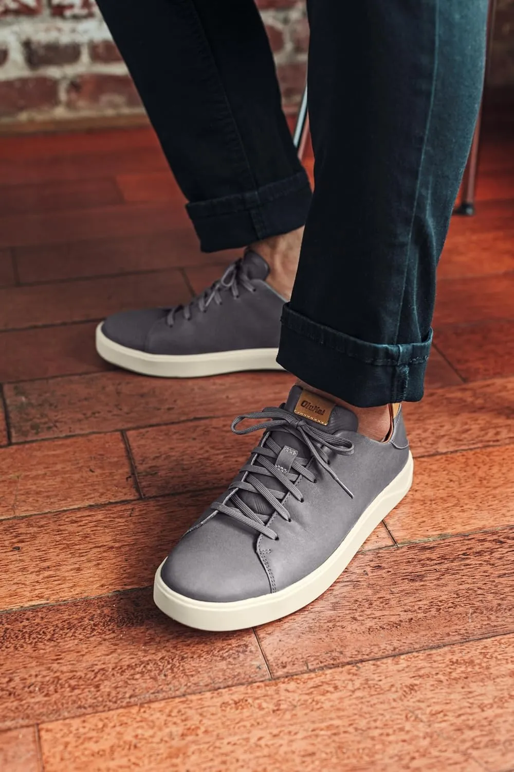 OLUKAI Lae'ahi Li 'ILI Men's Waterproof Leather Sneaker, Versatile & Casual Everyday Shoe, All-Day Comfort & Support, Enhanced Grip & Traction