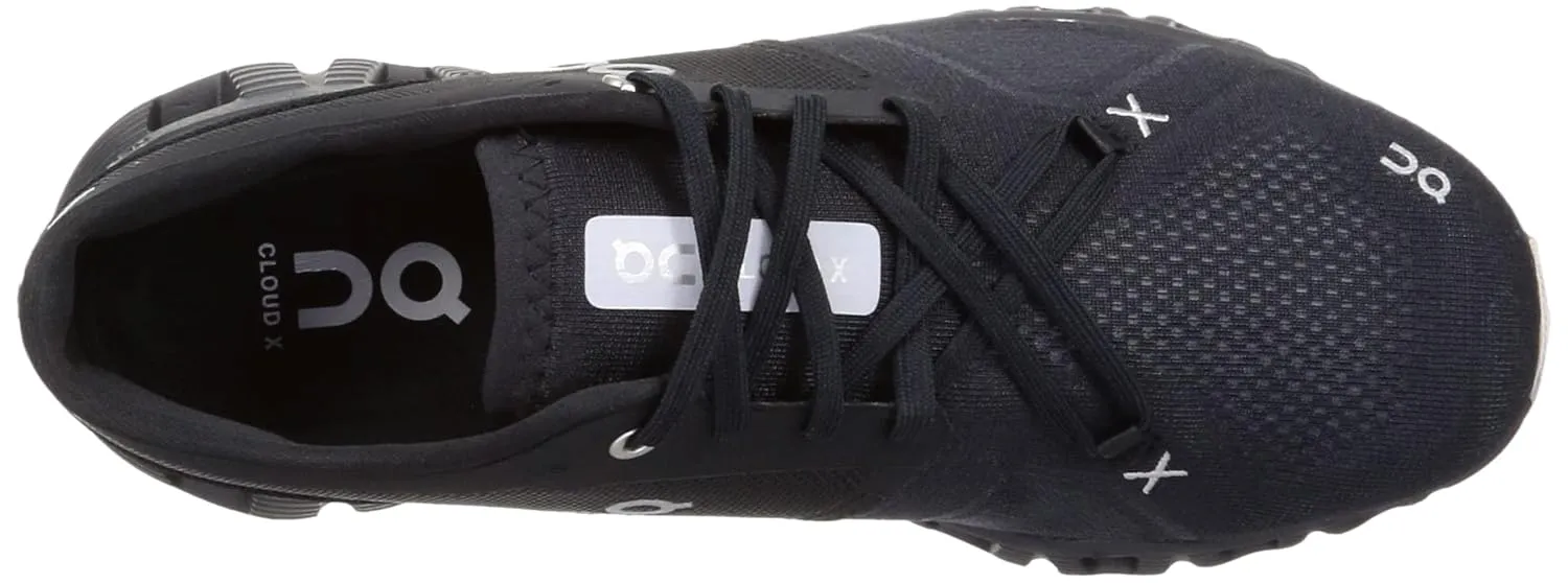 On Men's Cloud X 3 Sneakers, Black, 7.5 Medium US