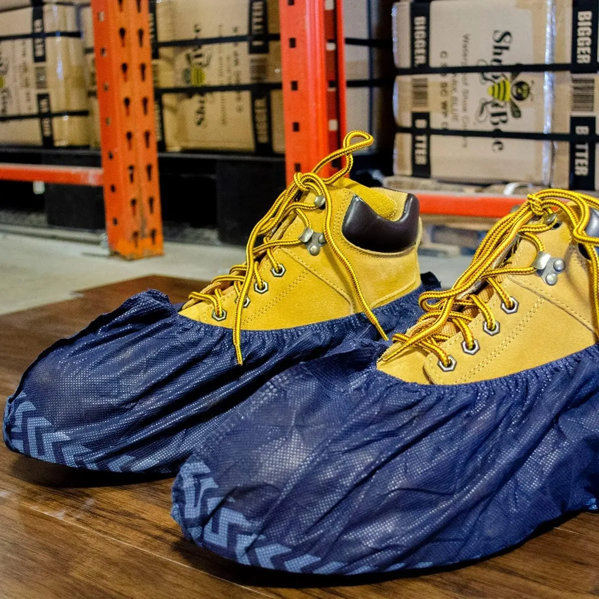 Original Disposable, Extra-Large Boot and Shoe Covers, Thicker & Stronger, Durable Protection for Floors - 50 Pairs