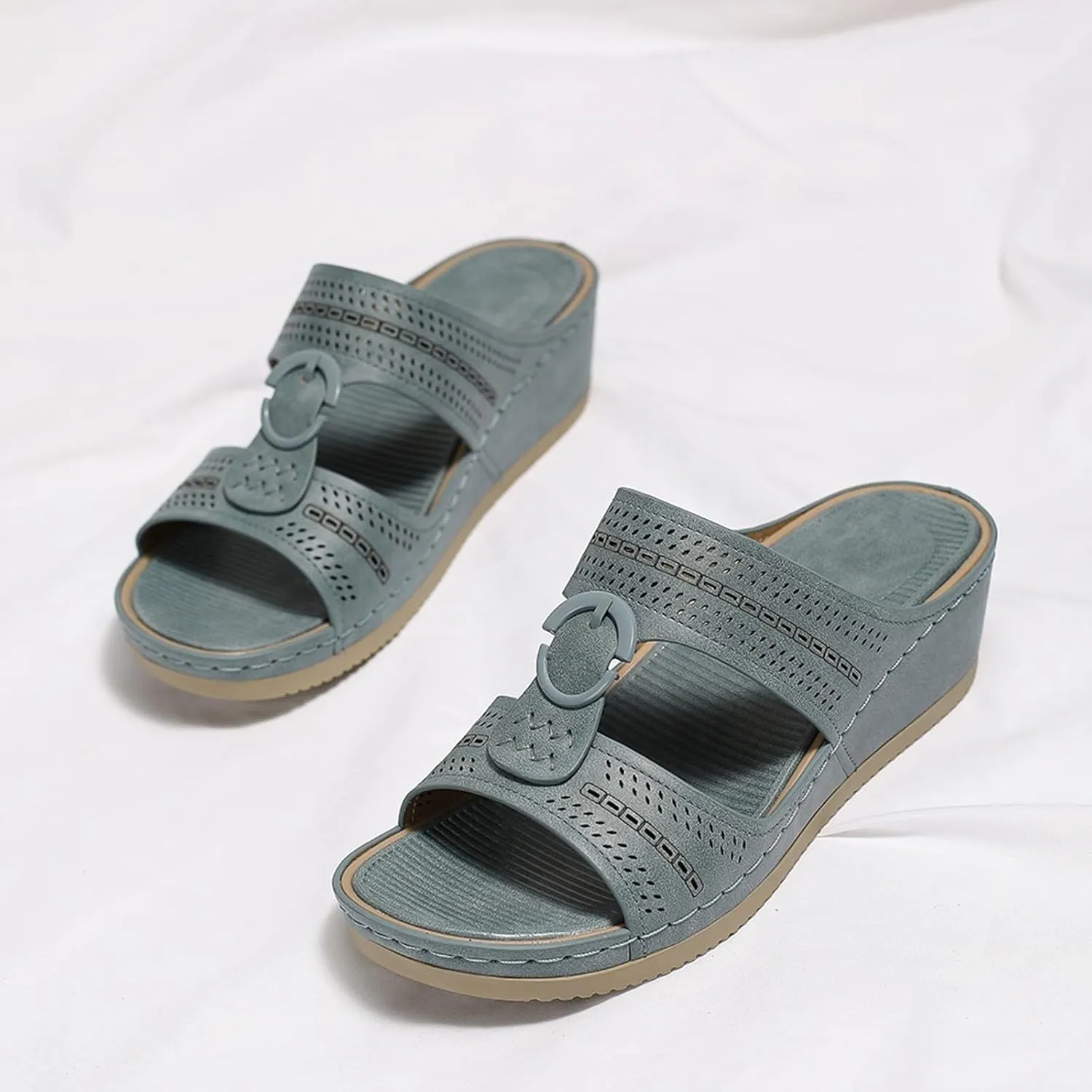 orthopaedic shoes, women's flip flops, elegant, open toe comfortable leisure mules, trendy summer outdoor beach sandals, slippers