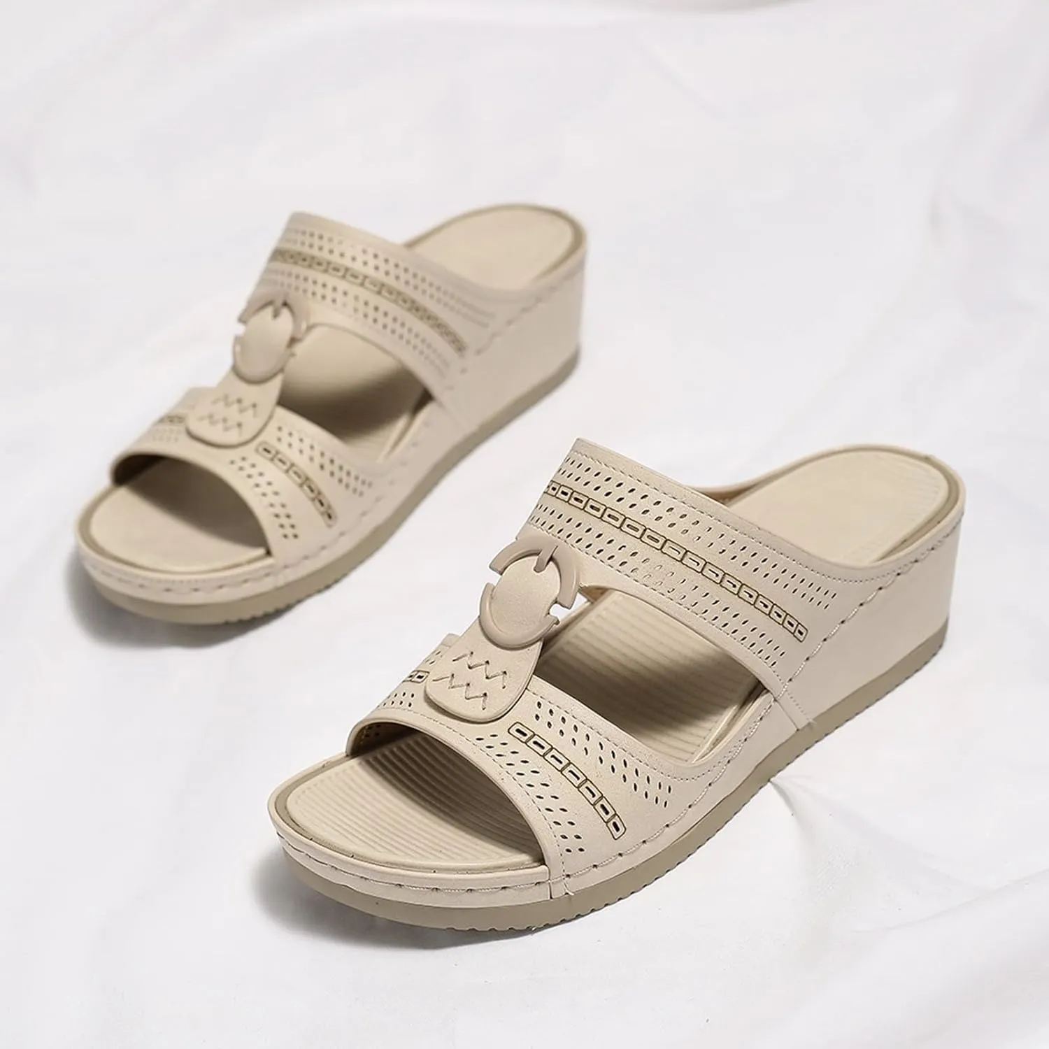 orthopaedic shoes, women's flip flops, elegant, open toe comfortable leisure mules, trendy summer outdoor beach sandals, slippers