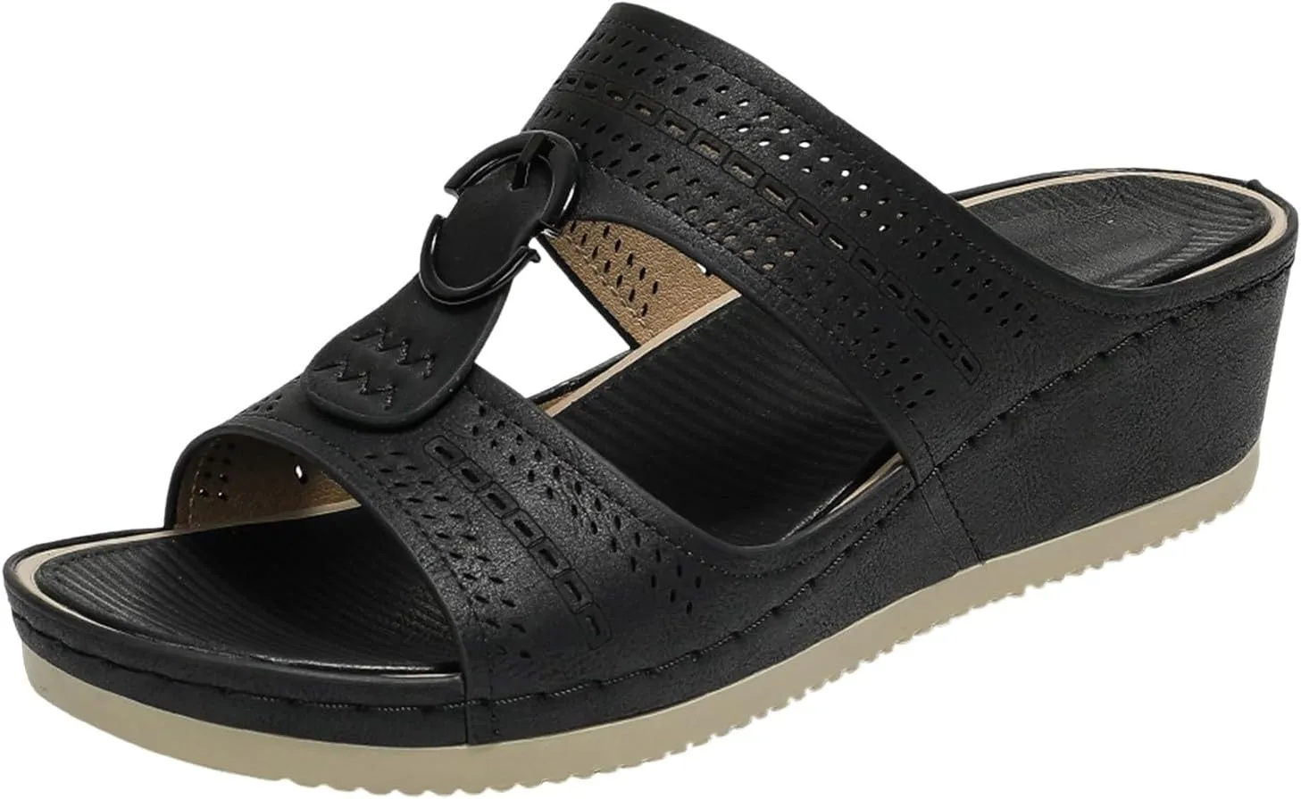 orthopaedic shoes, women's flip flops, elegant, open toe comfortable leisure mules, trendy summer outdoor beach sandals, slippers