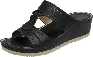 orthopaedic shoes, women's flip flops, elegant, open toe comfortable leisure mules, trendy summer outdoor beach sandals, slippers