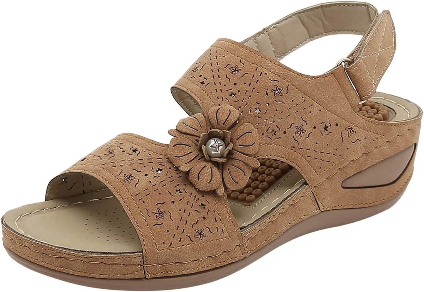 Orthopedic Platform Wedge Sandals for Women Womens Summer Sandals Size 8.5 Brown Sandals Women Dressy Wide Feet Plantar Fasciitis Sandal Orthopedic Sandal Shoes for Women Womens Sandals Size 5
