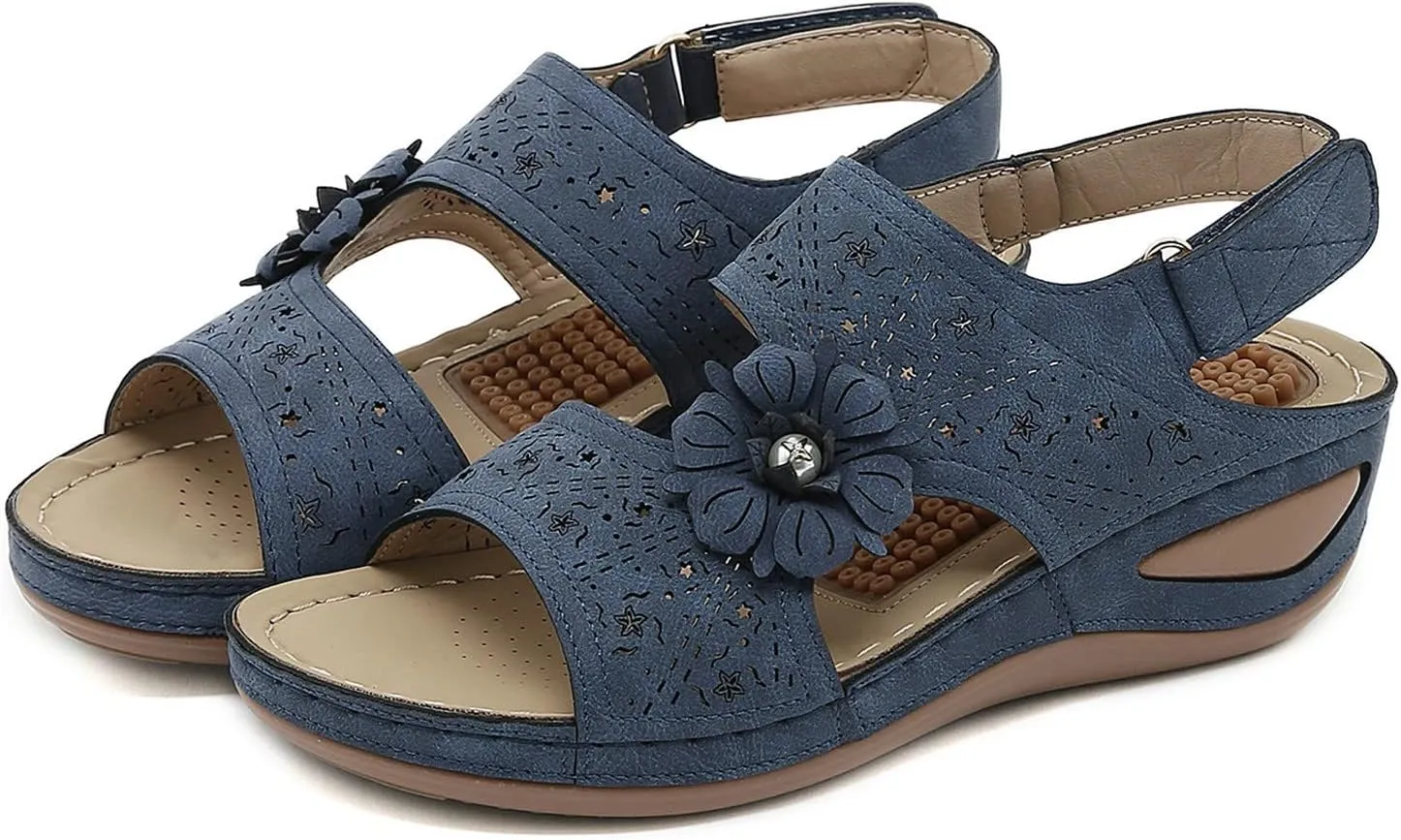 Orthopedic Platform Wedge Sandals for Women Womens Summer Sandals Size 8.5 Brown Sandals Women Dressy Wide Feet Plantar Fasciitis Sandal Orthopedic Sandal Shoes for Women Womens Sandals Size 5
