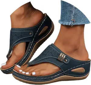 Orthopedic Sandals for Women - Arch Support Wedge Flip Flops, Summer 2025 Comfortable Dressy Casual Beach Slippers
