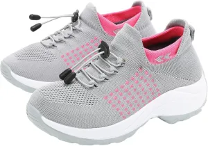 Orthopedic Shoes for Women Slip On Trainers Comfortwear Ortho Stretch Cushion Shoes Walking Shoe Modern Jazz Dance Sneakers Wedge Running Footwear Casual Platform Loafers Thick Bottom