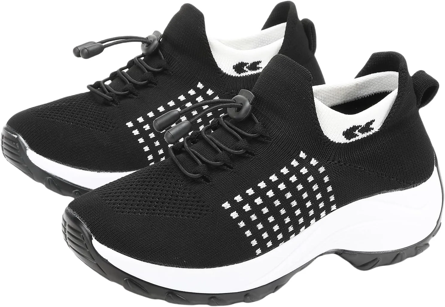 Orthopedic Shoes for Women Slip On Trainers Comfortwear Ortho Stretch Cushion Shoes Walking Shoe Modern Jazz Dance Sneakers Wedge Running Footwear Casual Platform Loafers Thick Bottom