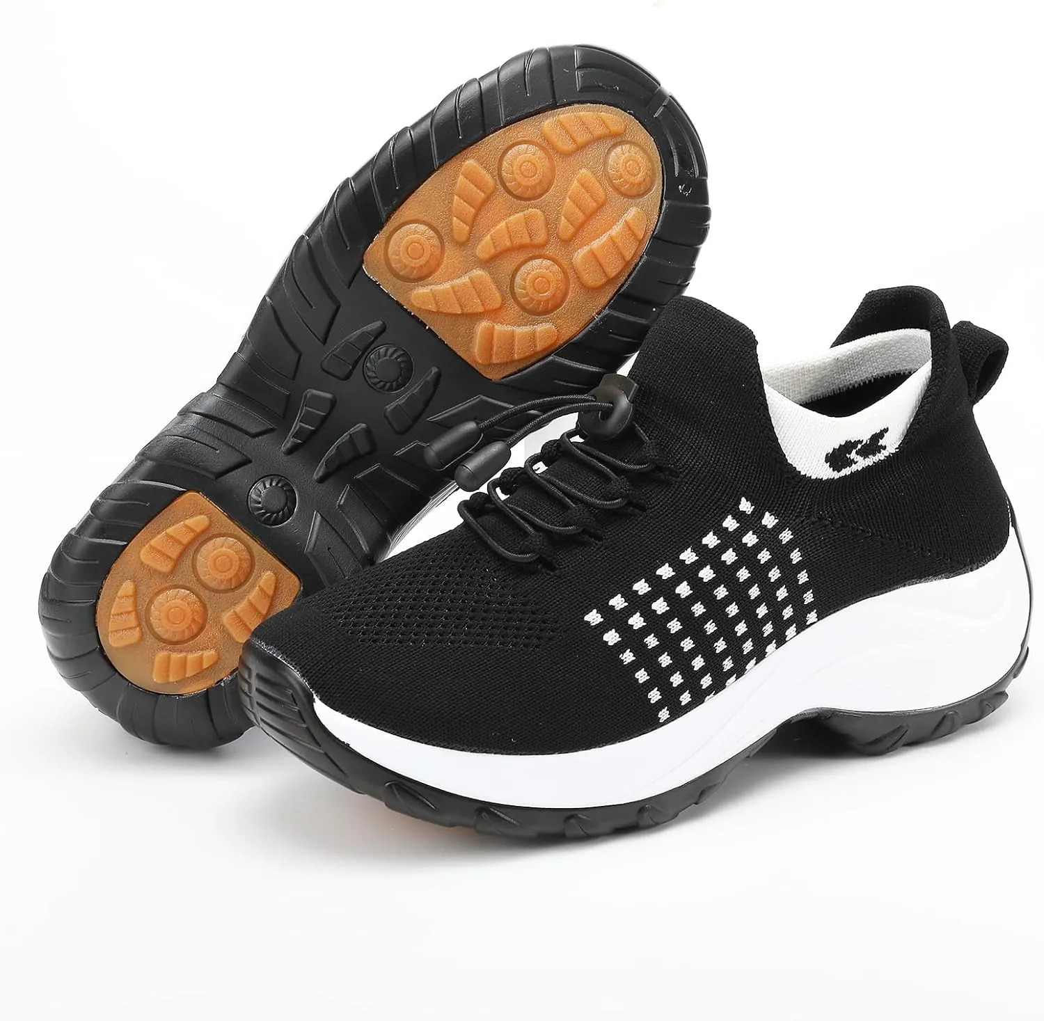 Orthopedic Shoes for Women Slip On Trainers Comfortwear Ortho Stretch Cushion Shoes Walking Shoe Modern Jazz Dance Sneakers Wedge Running Footwear Casual Platform Loafers Thick Bottom