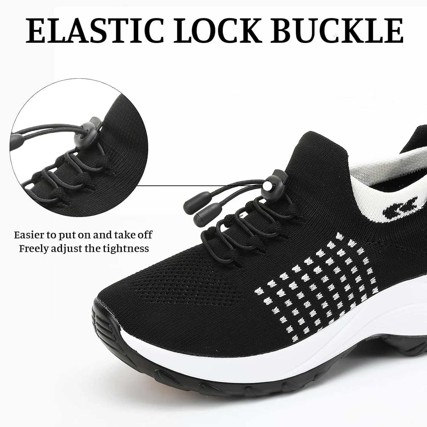Orthopedic Shoes for Women Slip On Trainers Comfortwear Ortho Stretch Cushion Shoes Walking Shoe Modern Jazz Dance Sneakers Wedge Running Footwear Casual Platform Loafers Thick Bottom