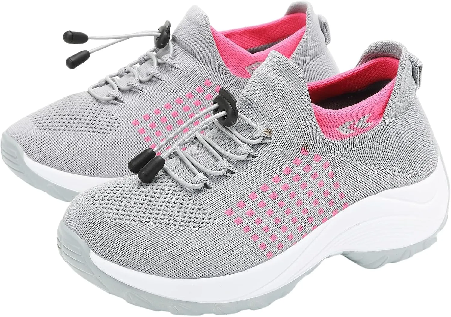 Orthopedic Shoes for Women Slip On Trainers Comfortwear Ortho Stretch Cushion Shoes Walking Shoe Modern Jazz Dance Sneakers Wedge Running Footwear Casual Platform Loafers Thick Bottom