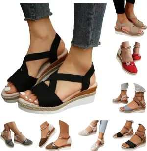 Orthopedic Wedge Sandals For Women Dressy Summer Comfortable Walking Womens Espadrilles Wedges Sandals 2025 Beach Shoes