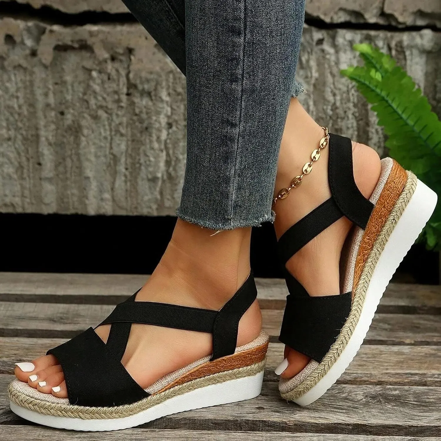 Orthopedic Wedge Sandals For Women Dressy Summer Comfortable Walking Womens Espadrilles Wedges Sandals 2025 Beach Shoes