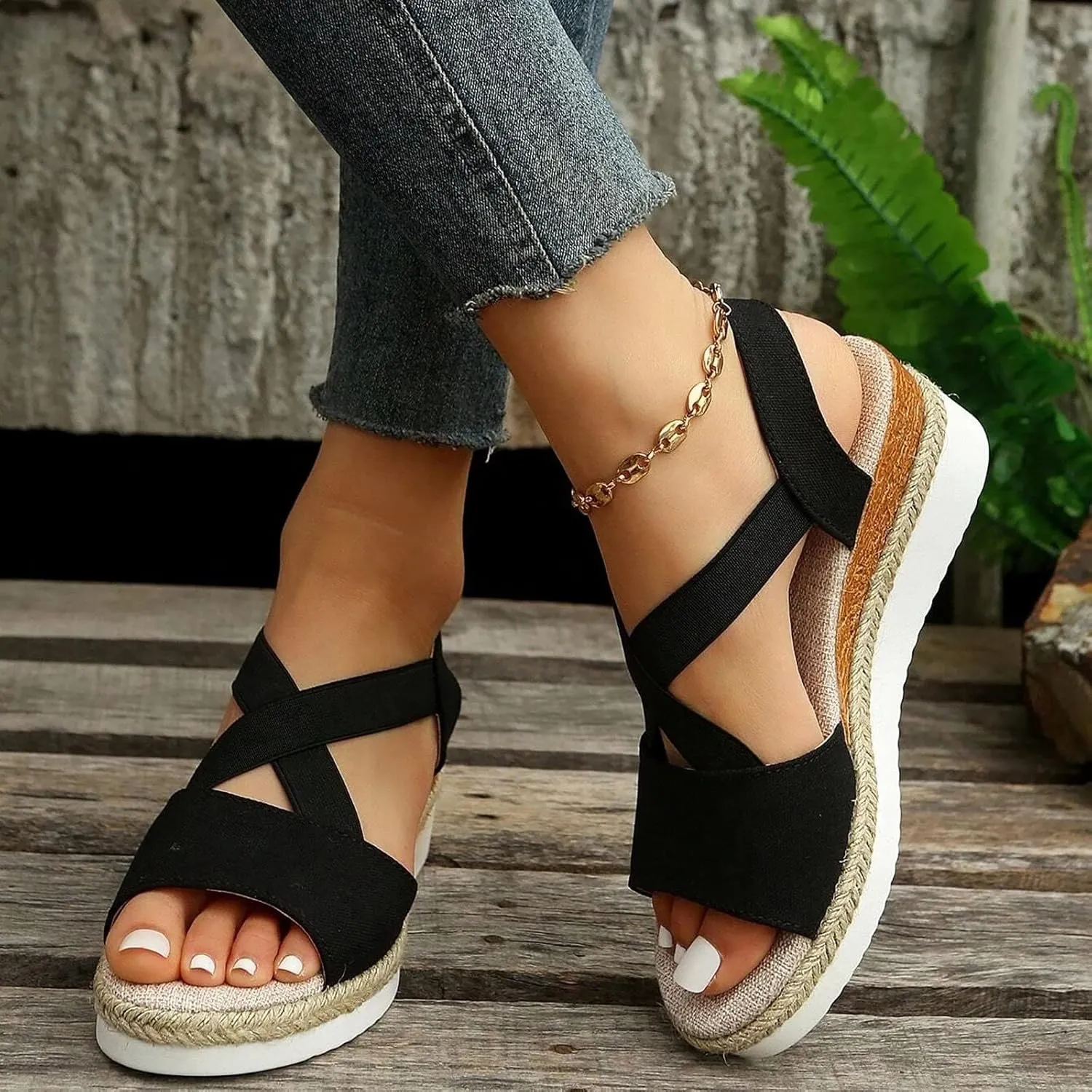 Orthopedic Wedge Sandals For Women Dressy Summer Comfortable Walking Womens Espadrilles Wedges Sandals 2025 Beach Shoes