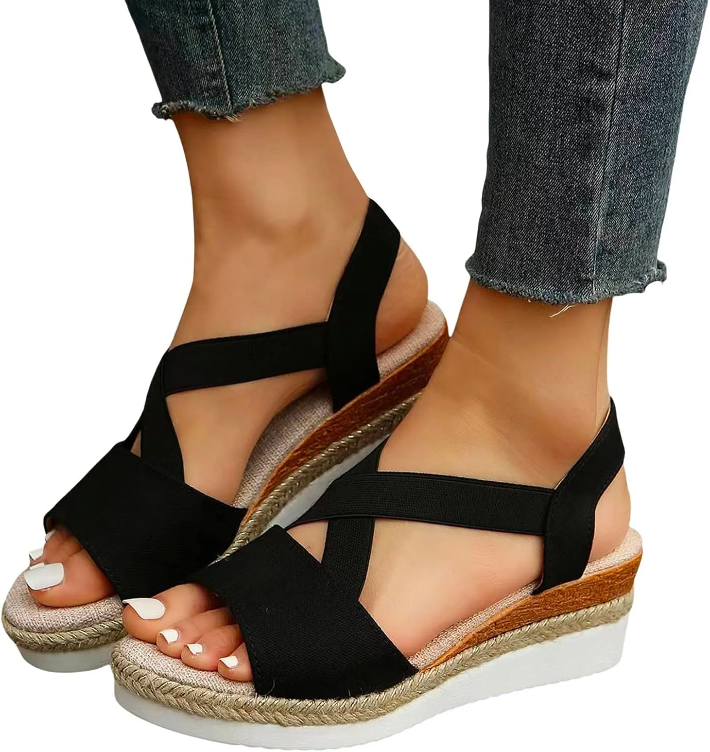 Orthopedic Wedge Sandals For Women Dressy Summer Comfortable Walking Womens Espadrilles Wedges Sandals 2025 Beach Shoes