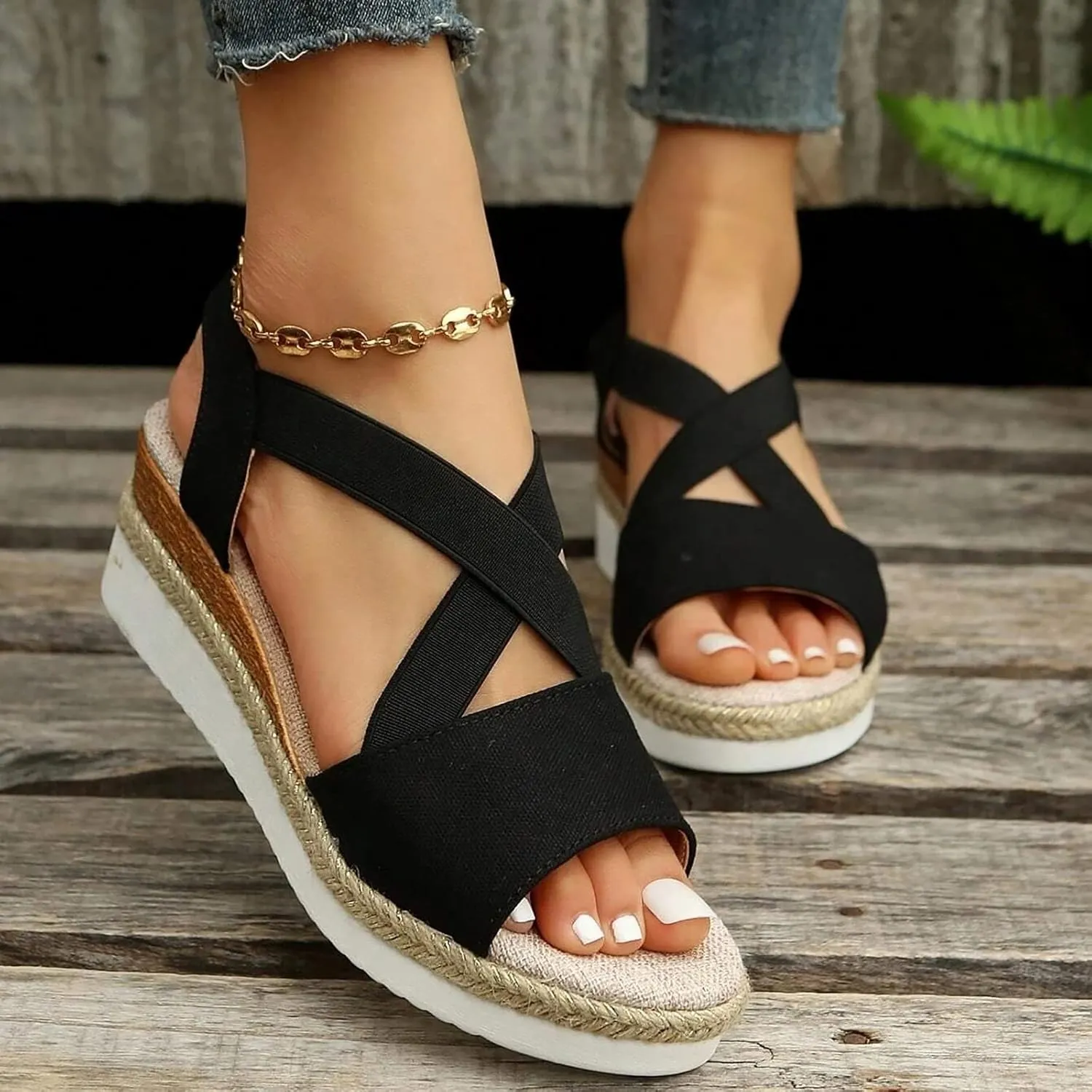 Orthopedic Wedge Sandals For Women Dressy Summer Comfortable Walking Womens Espadrilles Wedges Sandals 2025 Beach Shoes