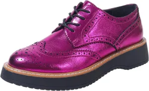 Oxford Shoes for Women Round Toe Wingtips Brogues Lace up Platform Loafers Business Casual Office Dress Shoes, US Size 5-11