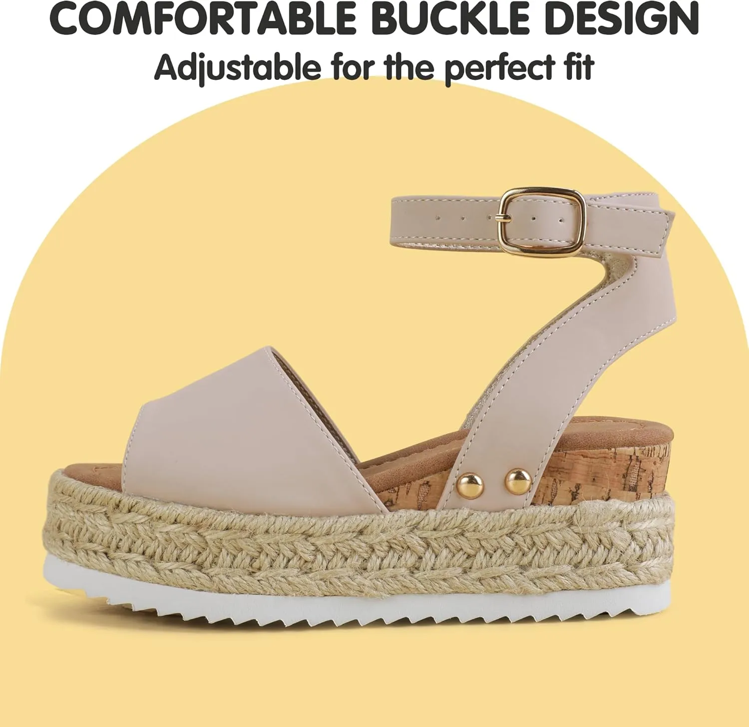 PANDANINJIA Girls Sandals Flatform Wedge Open Toe Summer Shoes Little Big Kid Flower Girl Heels Dress Shoes