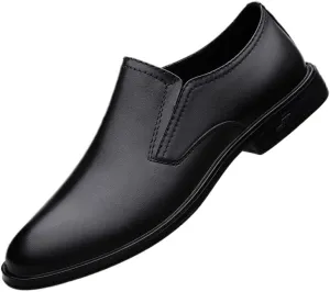 Party Loafers for Men Vegan Leather Vintage Round Toe Non Slip Rubber Sole Low Top Casual Slip-on
