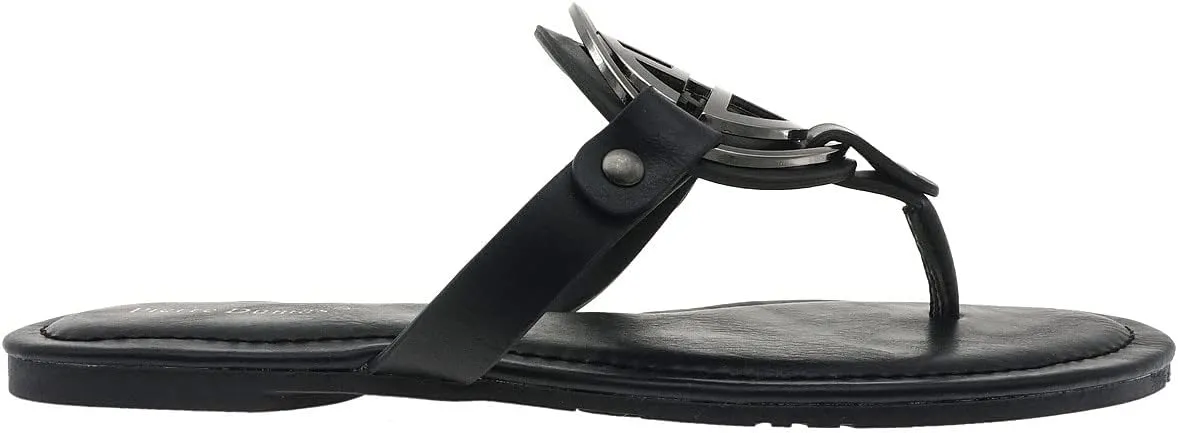 Pierre Dumas Women's Limit-24 Vegan Flip Flop Thong Slide Flat Sandal